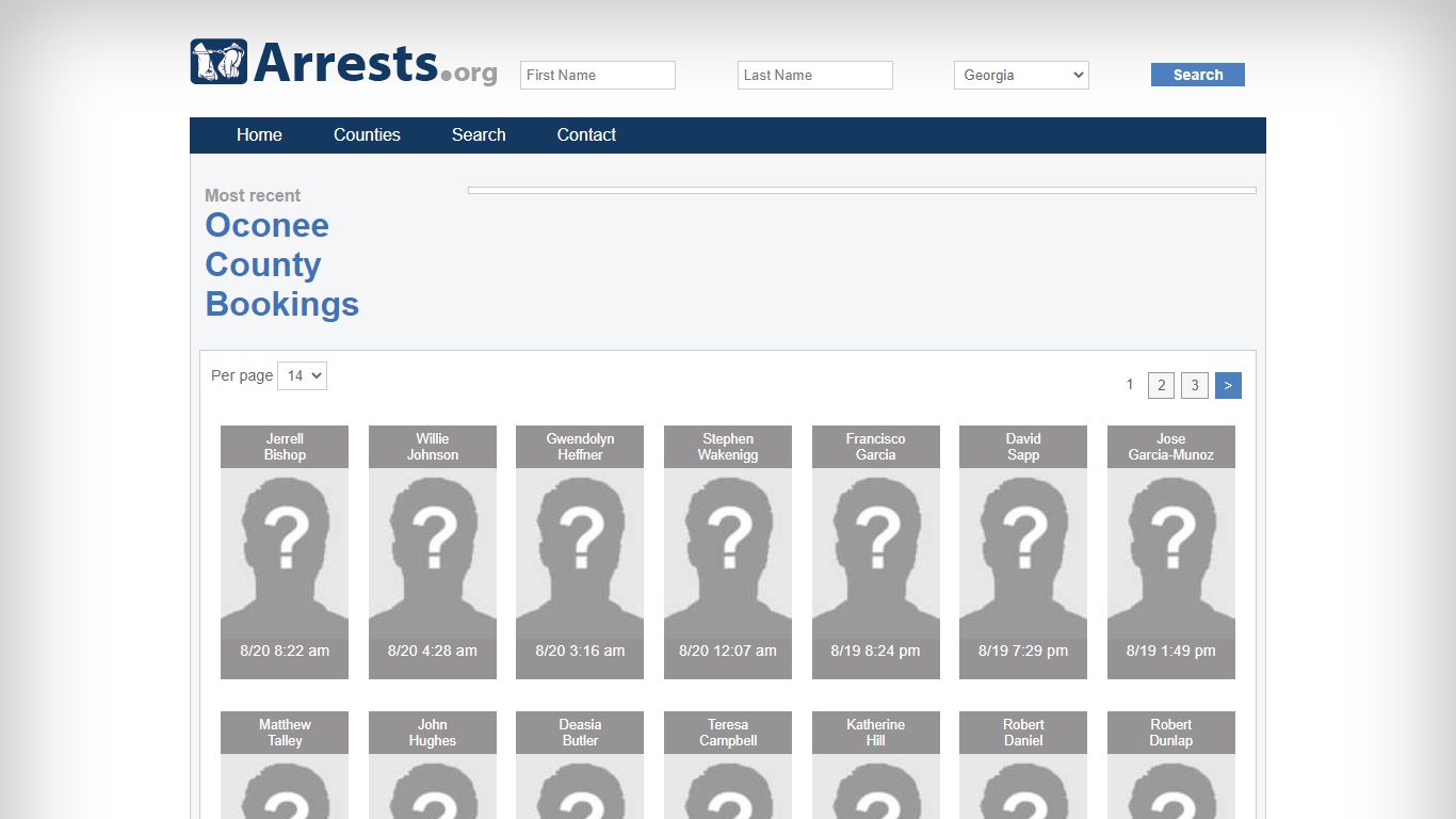 Oconee County Arrests and Inmate Search
